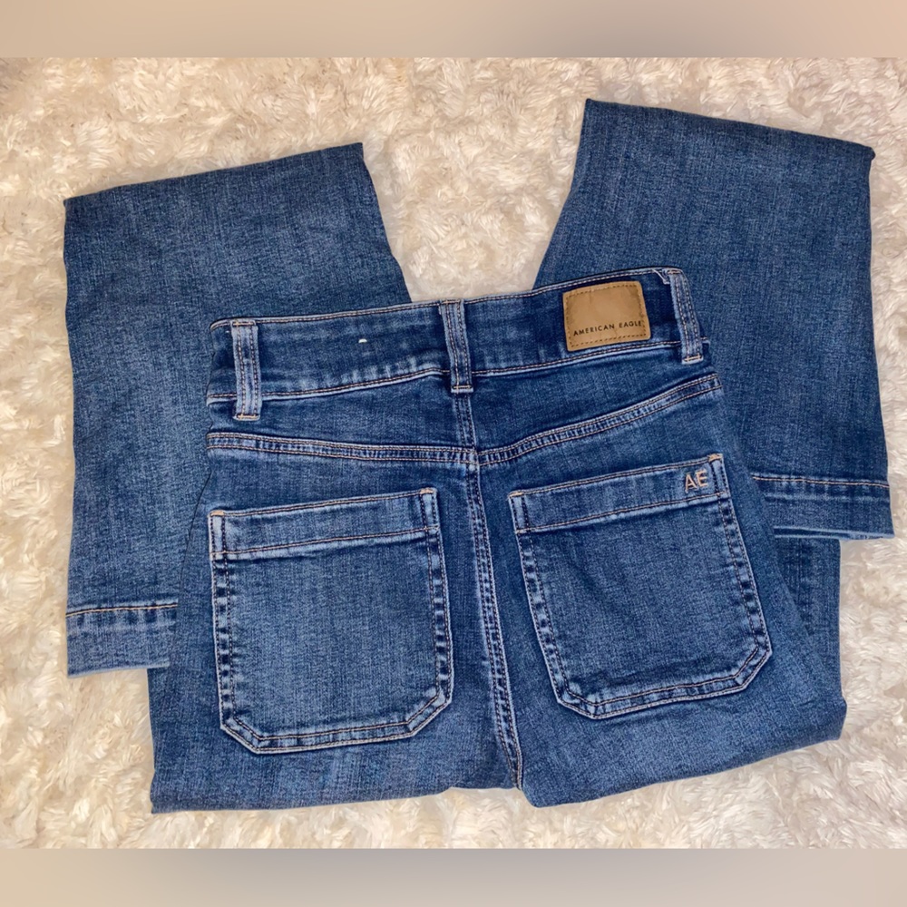 American Eagle Flared Pocket High Waisted Jeans